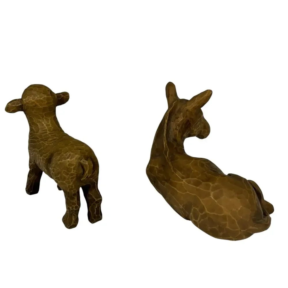 Willow Tree Susan Lordi Vintage Nativity Scene Animals Sheep Donkey Figurines